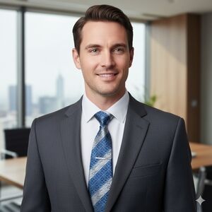 The Museum Company blue silk tie